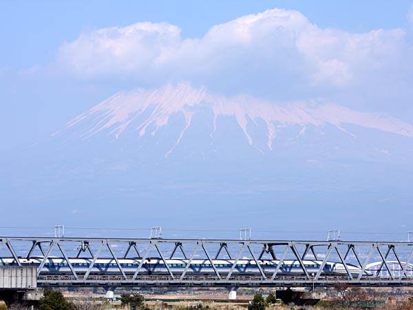 東海道新幹線　500系のぞみ　富士山　会津のSLの部屋